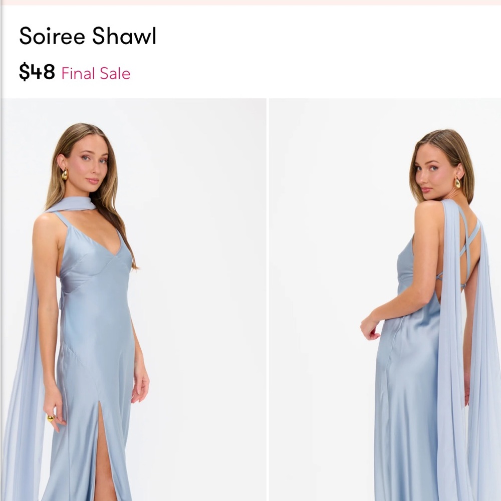 Show Me Your MuMu Soiree Shawl in Light Blue